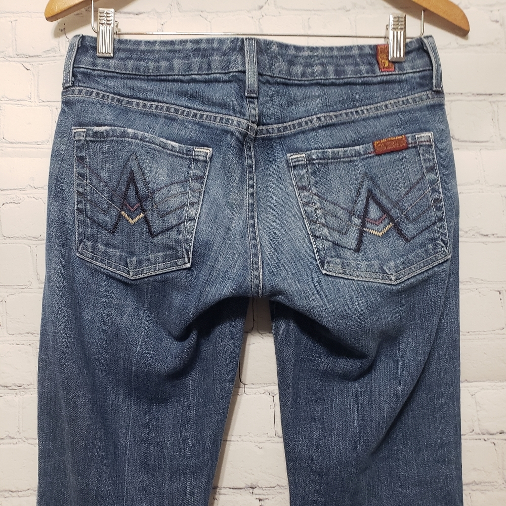 7FAM Sz 27 Vintage "A" Pocket Boot Cut Jeans - Picture 11 of 16